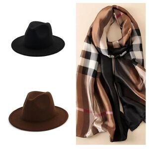 Fedora Hat with a matching Scarf